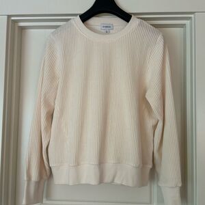 Evereve Cream Corduroy Sweater